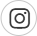 A grayscale Instagram logo, featuring a square with rounded corners containing a central circle and a smaller circle in the upper right corner, sits within a larger, slightly off-white circle.